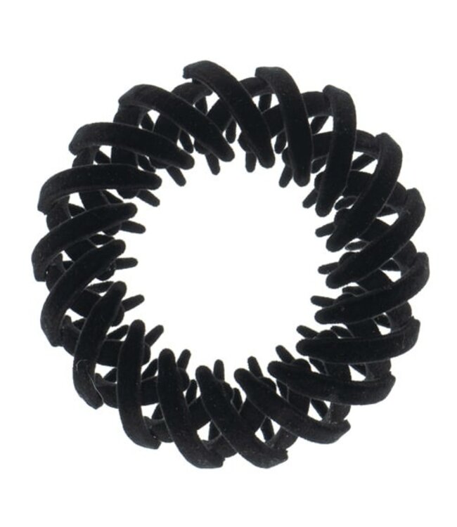 Vogelnest haarklem velours zwart