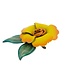 Haarbloem leer Urban Hippies geel