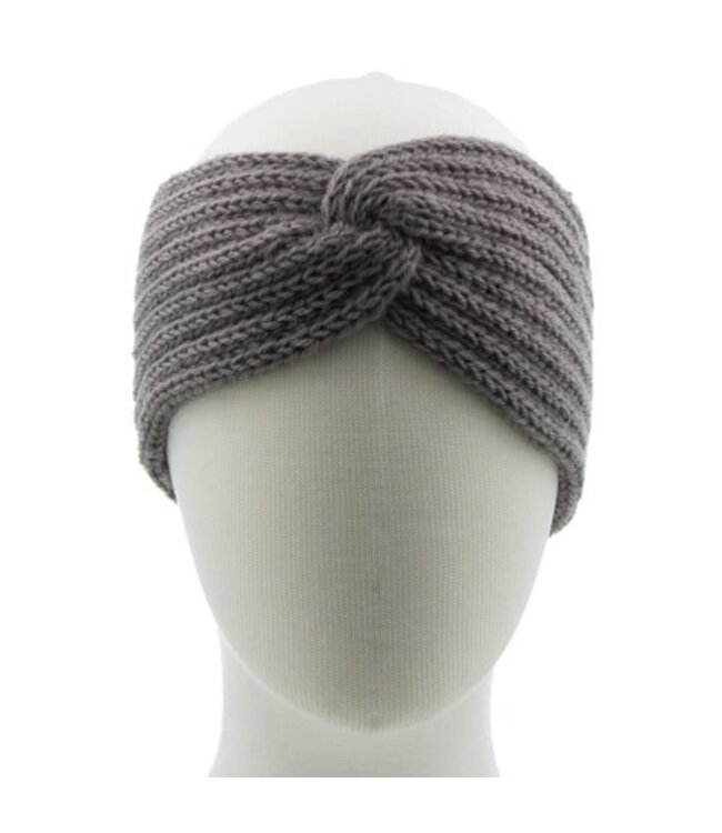 Haarband gebreid Me Lady grijs