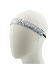  Haarband glitter velours zilver