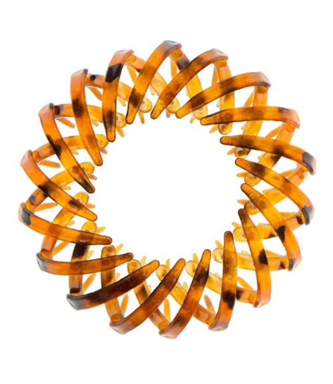 Vogelnest haarklem bruin gevlekt