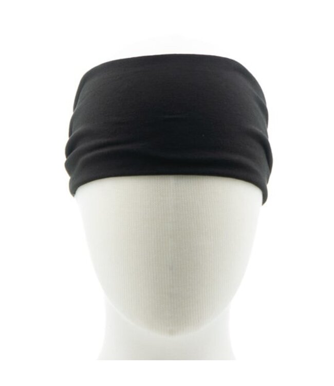Haarband zwart katoen basic