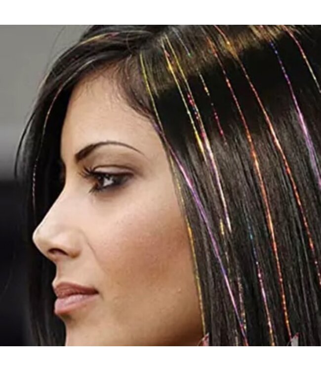 Haar glitter extension roze