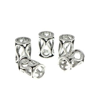 Goudhaartje Dreadlock bead 5 stuks slinger zilverkleurig