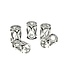 Goudhaartje Dreadlock bead 5 stuks slinger zilverkleurig