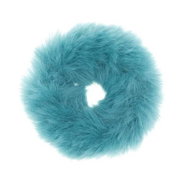 Haarelastiek fluffy aqua/groen