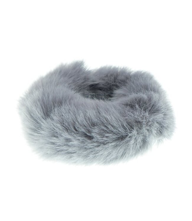 Haarelastiek fluffy grijs