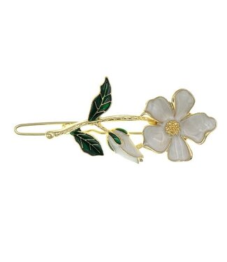 Goudhaartje Haarclip goudkleurig magnolia