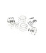 Goudhaartje Dreadlock bead cuff 6 stuks open zilverkleurig
