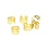 Dreadlock bead cuff 6 stuks open goudkleurig