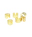 Goudhaartje Dreadlock bead cuff 6 stuks open goudkleurig
