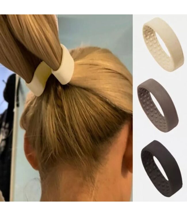 Haarelastiek vouwbaar grijs