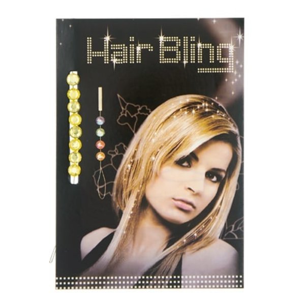 Haarkristallen hair bling geel