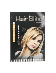  Haarkristallen hair bling oranje