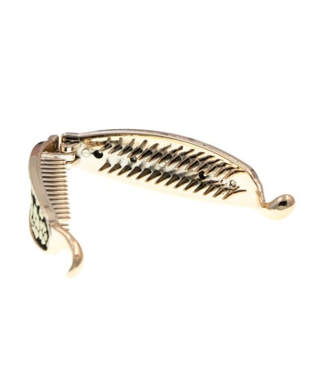 Bananenklem met goudkleurige bloemen