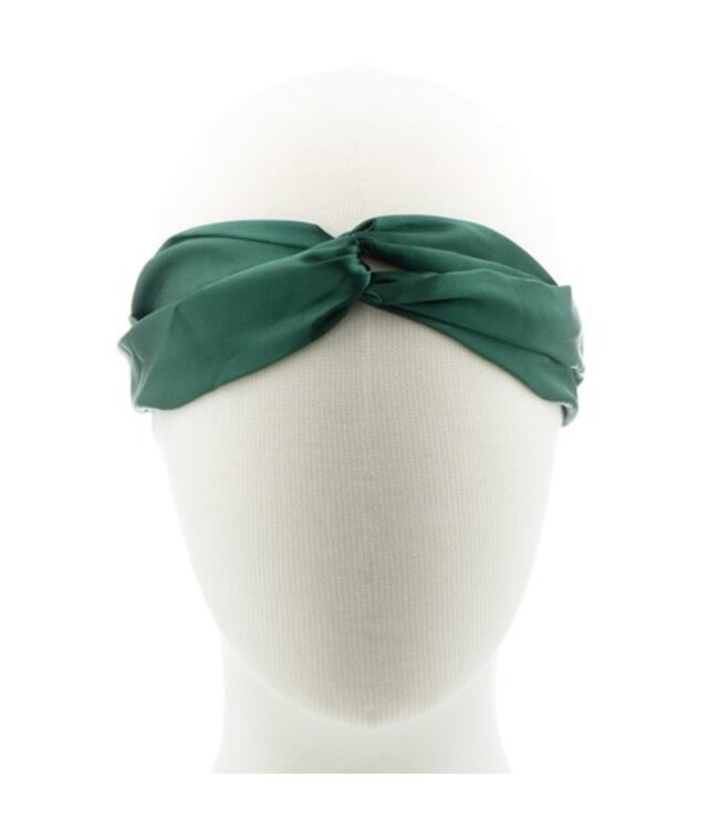 Haarband satijn lus groen