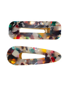  Haarclip kleur confetti 2 stuks