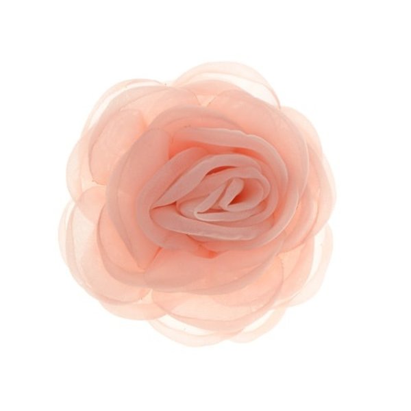 Haarbloem organza roze