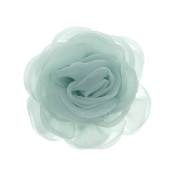 Haarbloem organza mintgroen