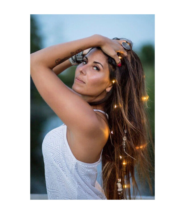 Ibiza hairlights warm wit