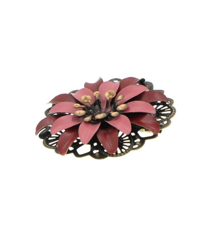 Haarbloem Urban Hippies roze rood