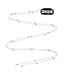 Haarketting zilverkleurig verticaal bubble