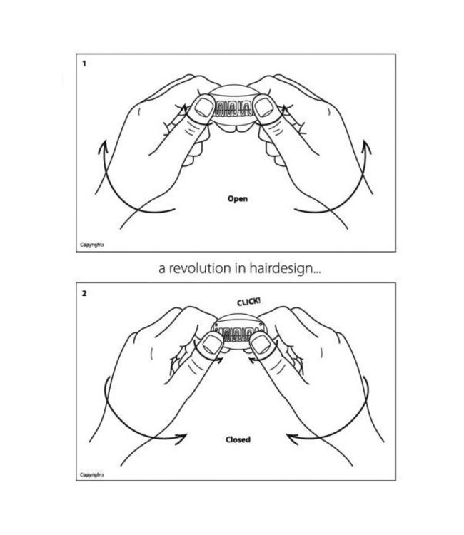 Haarketting zwart verticaal vierkant