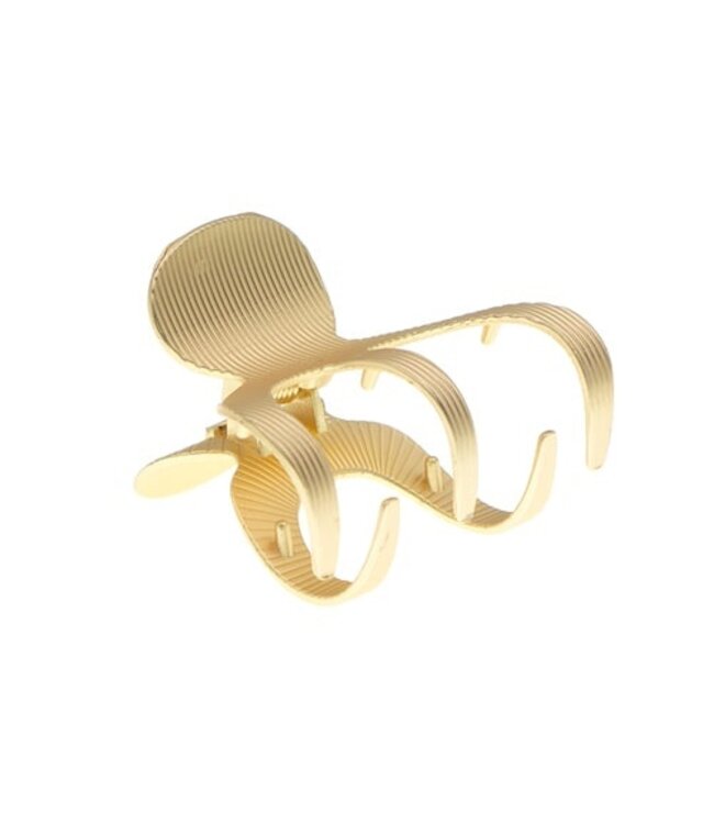 Haarklem goudkleurig metaal strepen