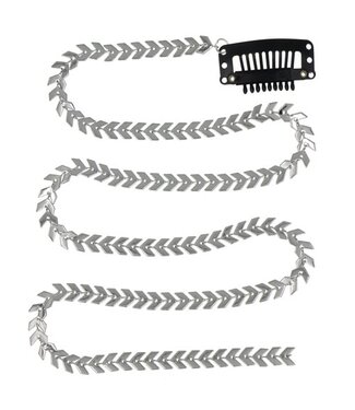 Goudhaartje Haarketting arrow verticaal zilverkleurig