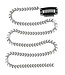 Haarketting arrow verticaal zilverkleurig