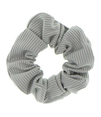 Goudhaartje Scrunchie gestreept grijs