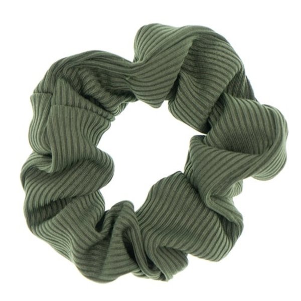 Scrunchie gestreept groen