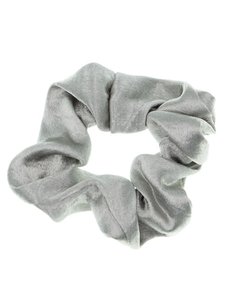  Scrunchie satijn zilverkleurig