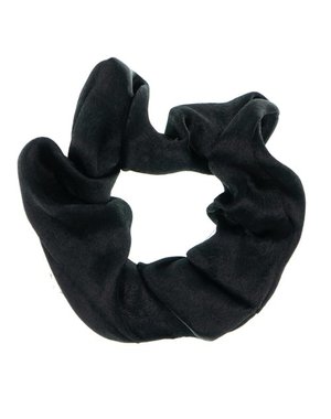  Scrunchie satijn zwart