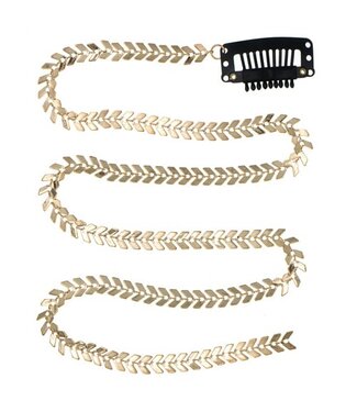 Goudhaartje Haarketting arrow verticaal goudkleurig