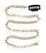 Haarketting arrow verticaal goudkleurig