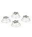 Curlies zilverkleurig ster 4 stuks