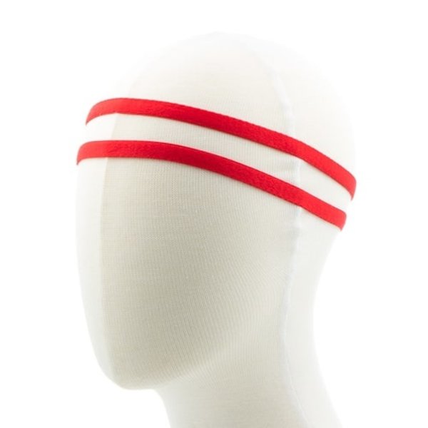 Haarband elastisch sport rood 2 stuks