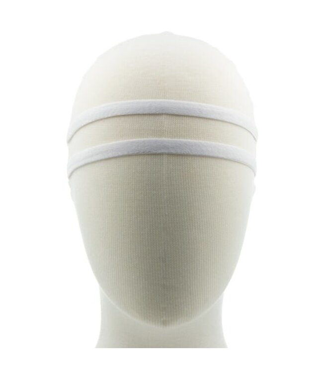 Haarband elastisch sport wit 2 stuks