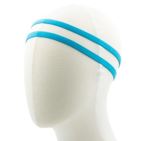 Haarband elastisch sport blauw 2 stuks