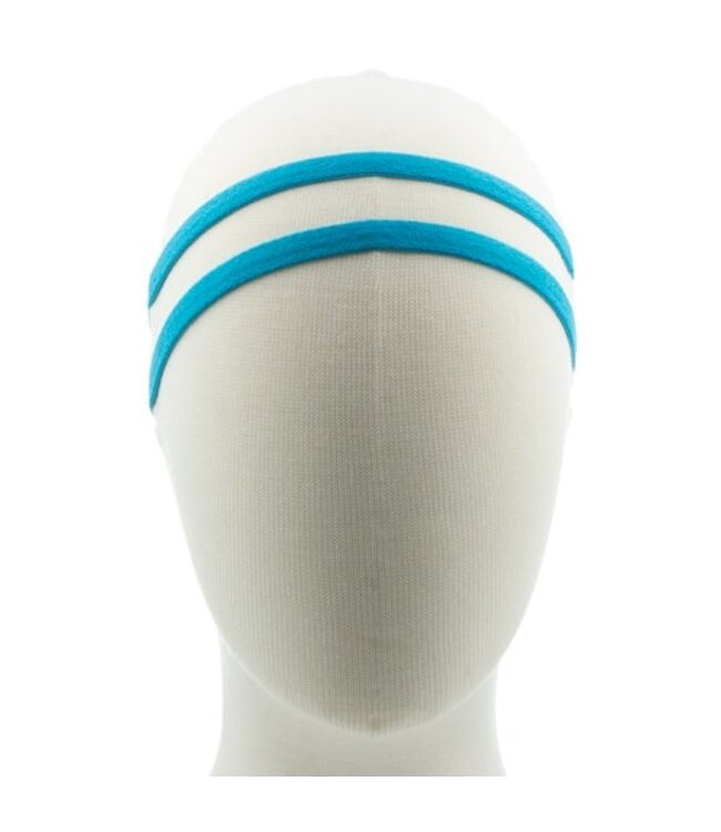 Haarband elastisch sport blauw 2 stuks
