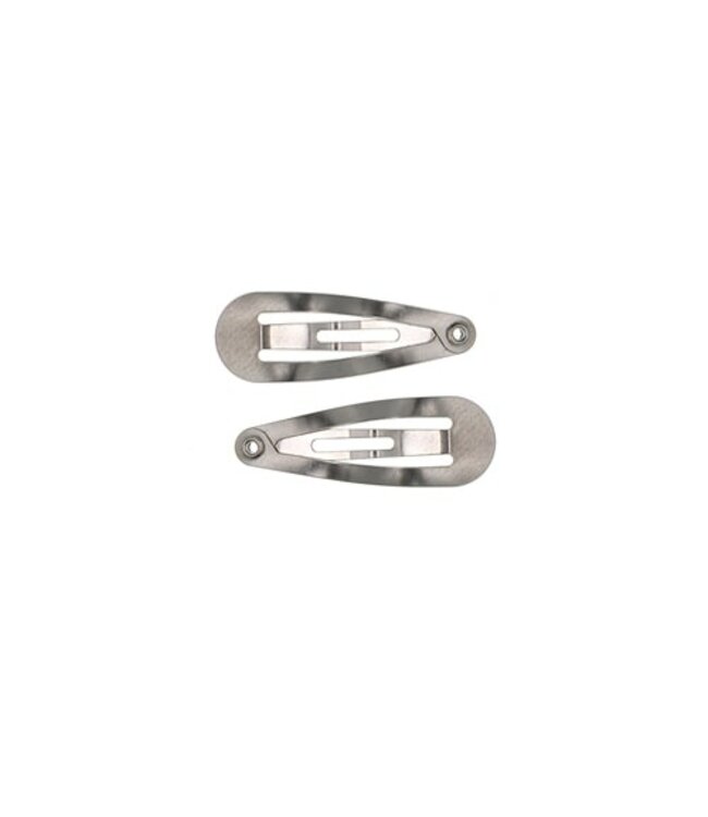 Haarclip basic zilverkleurig klein 2 stuks