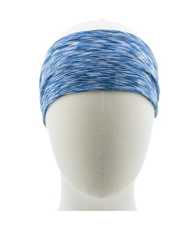 Haarband gestreept elastisch blauw