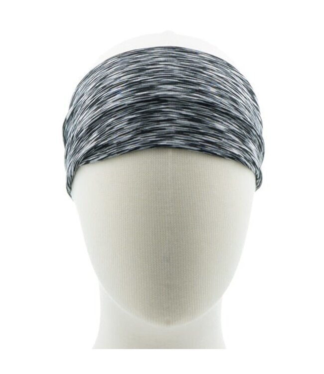 Haarband gestreept elastisch zwart