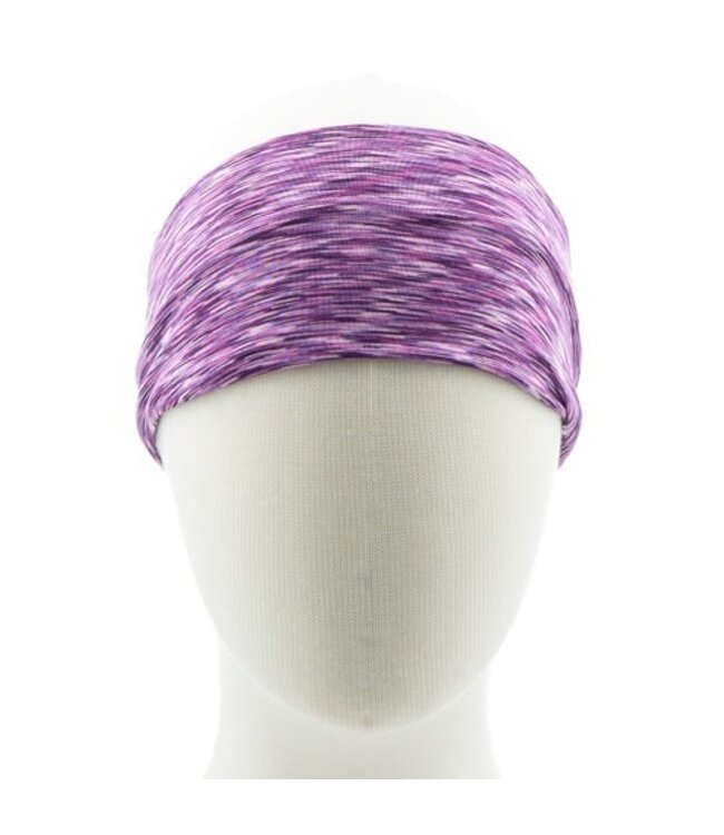 Haarband gestreept elastisch paars