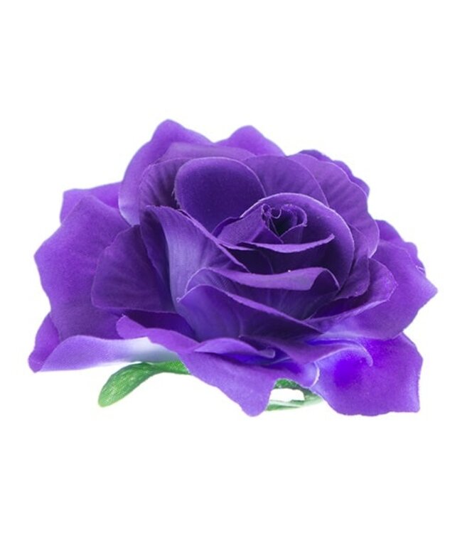 Haarbloem roos L kleur paars