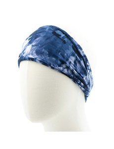  Haarband tie dye smal blauw