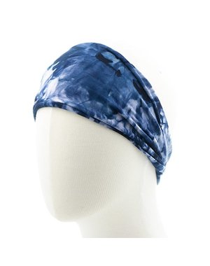  Haarband tie dye smal blauw