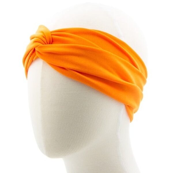 Haarband oranje katoen basic