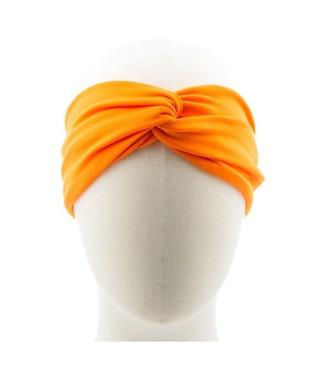 Haarband katoen lus oranje